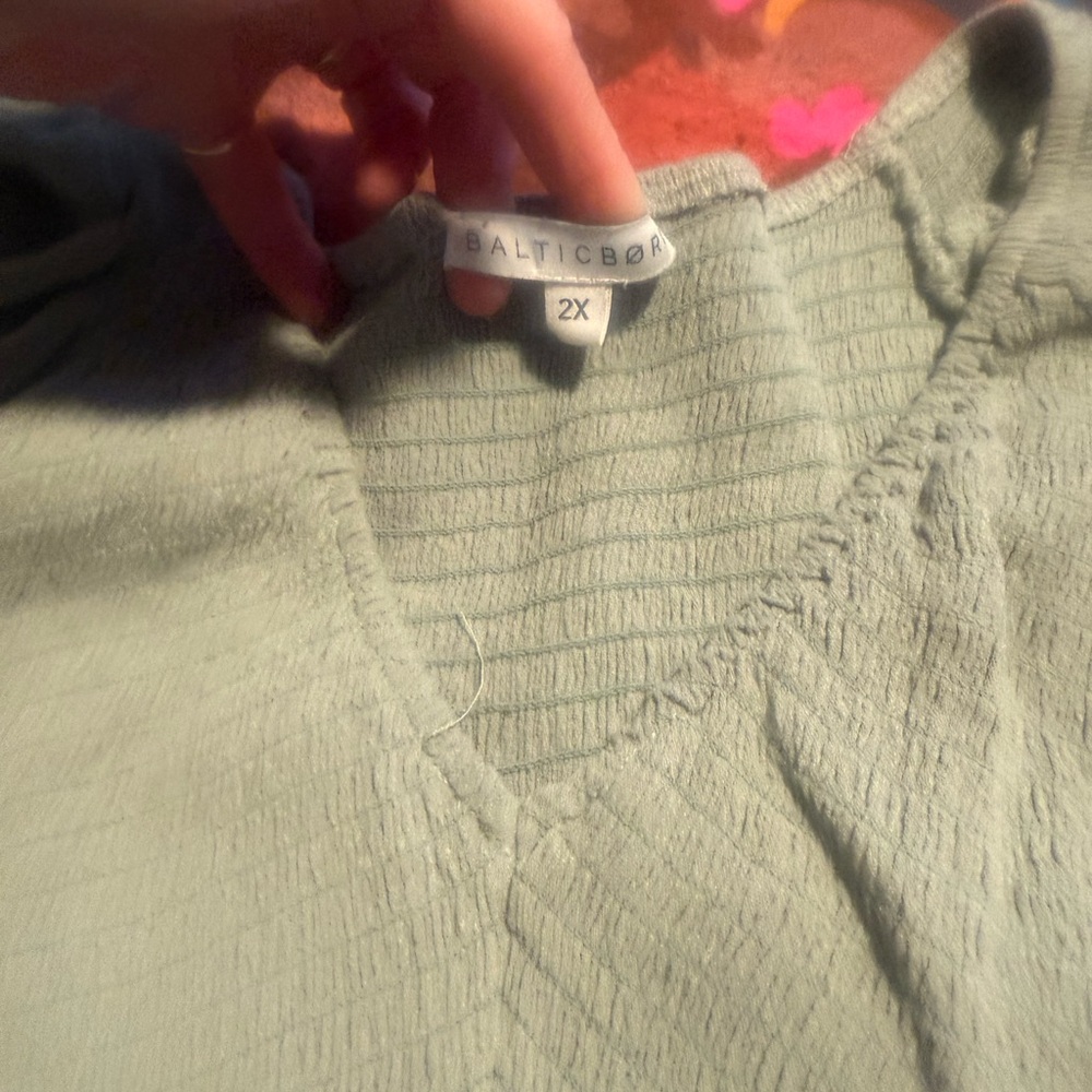 Baltic Born Sage Textured Blouse